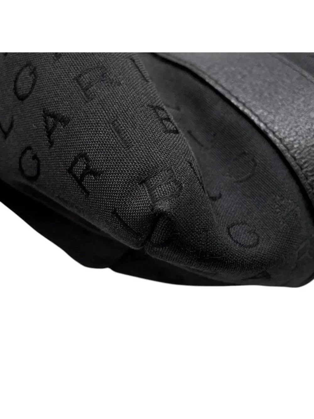 Bvlgari Tote Logo Mania Canvas Leather Black